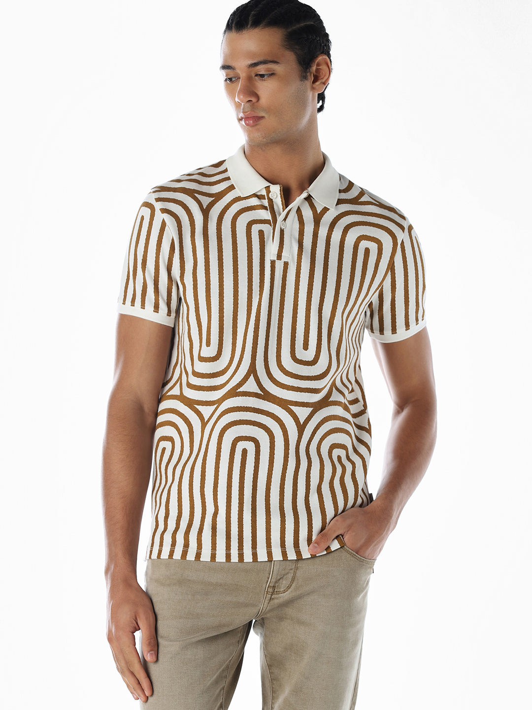 Printed Cotton Polo