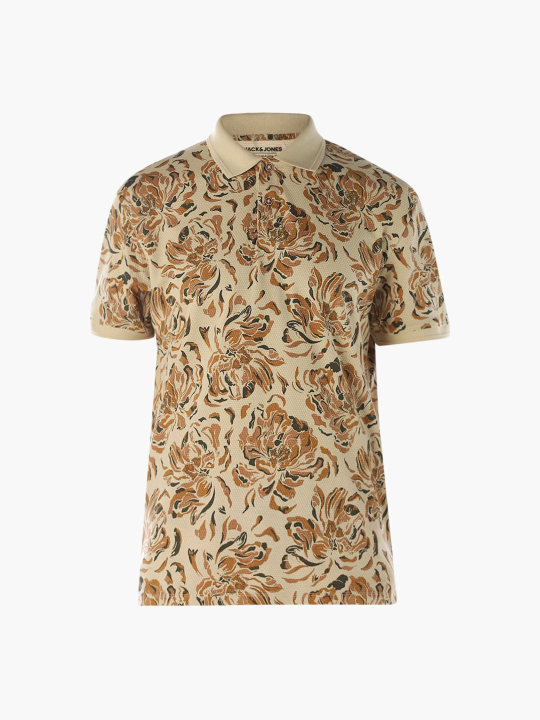 Floral Print Cotton Polo