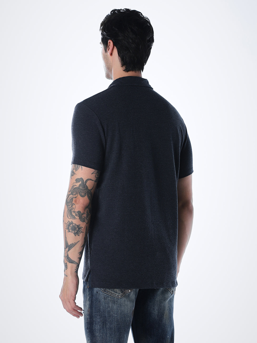 Navy Blue Regular Fit Polo