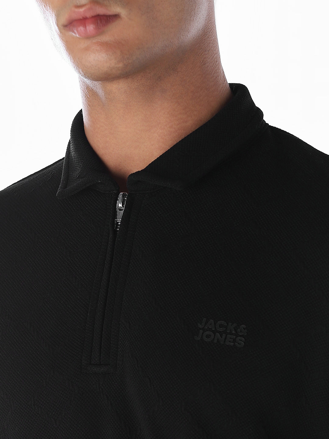 Black Zip-Up Polo