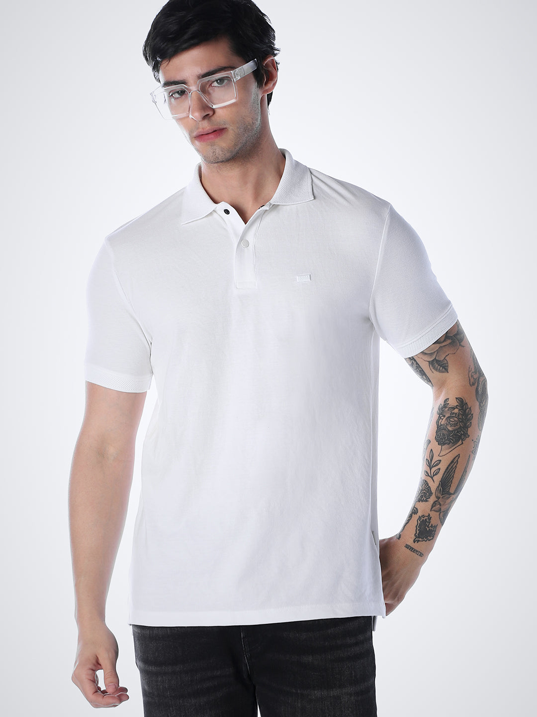 White Regular Fit Polo