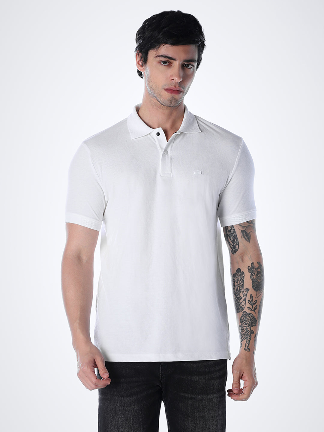 White Regular Fit Polo