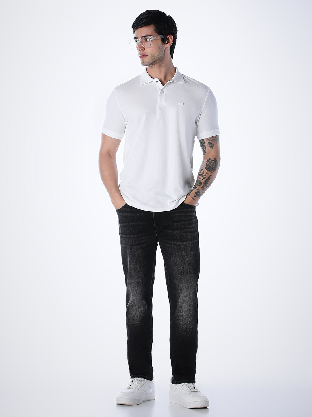 White Regular Fit Polo