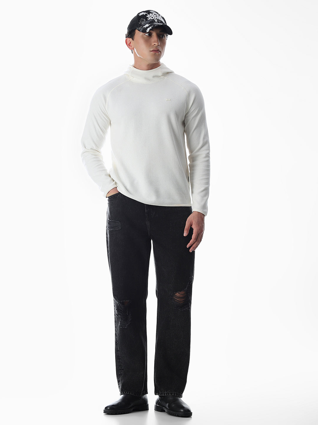 White Hooded Sweatshirt