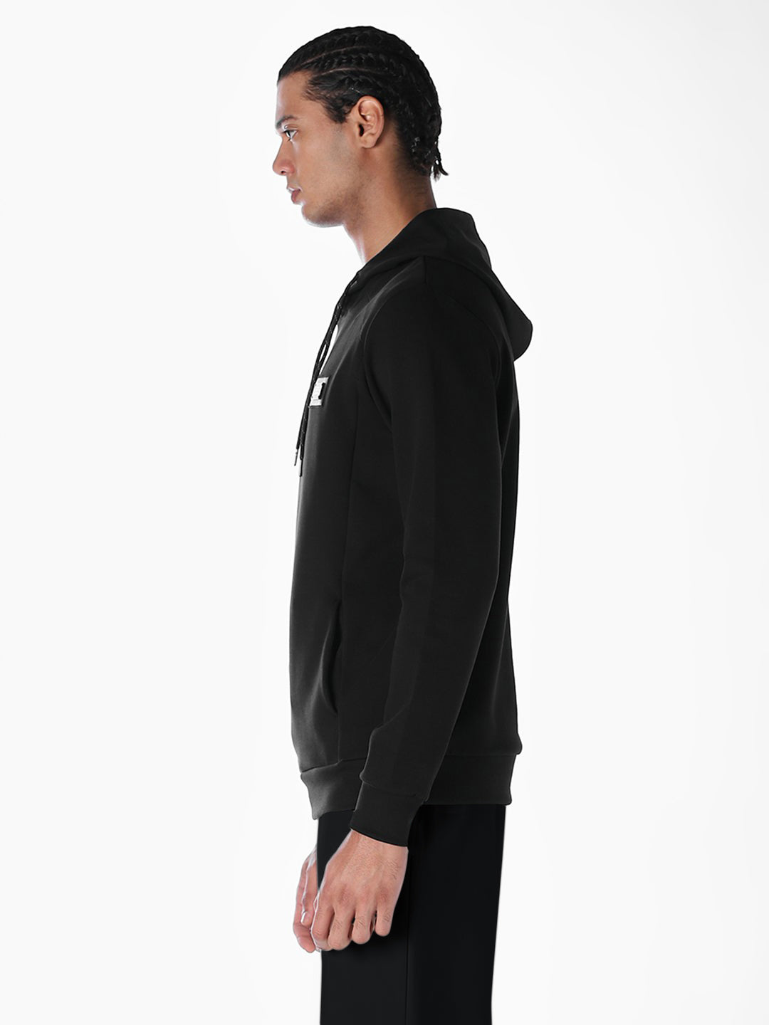 Black Regular Fit Hoodie
