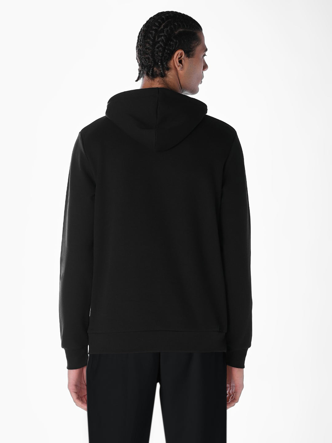 Black Regular Fit Hoodie