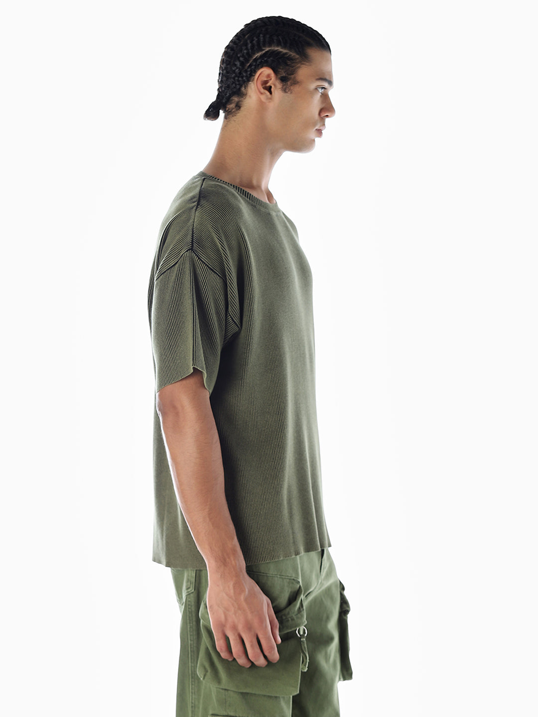 Washed Knitted Oversized T-shirt