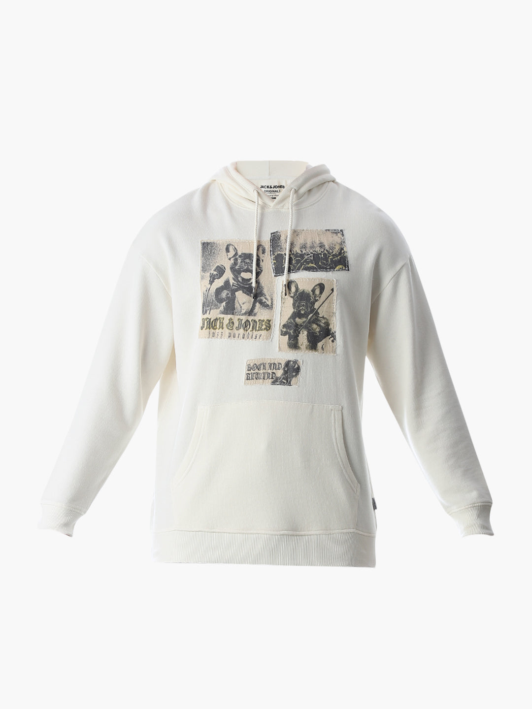 Printed Hooded Oversized Sweatshirt