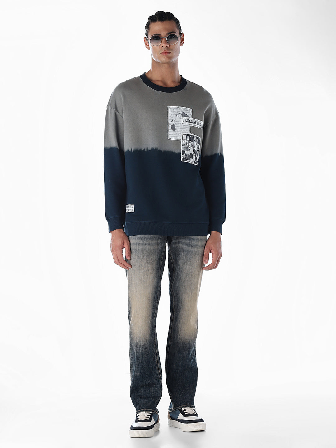 Printed Colourblocked Sweatshirt