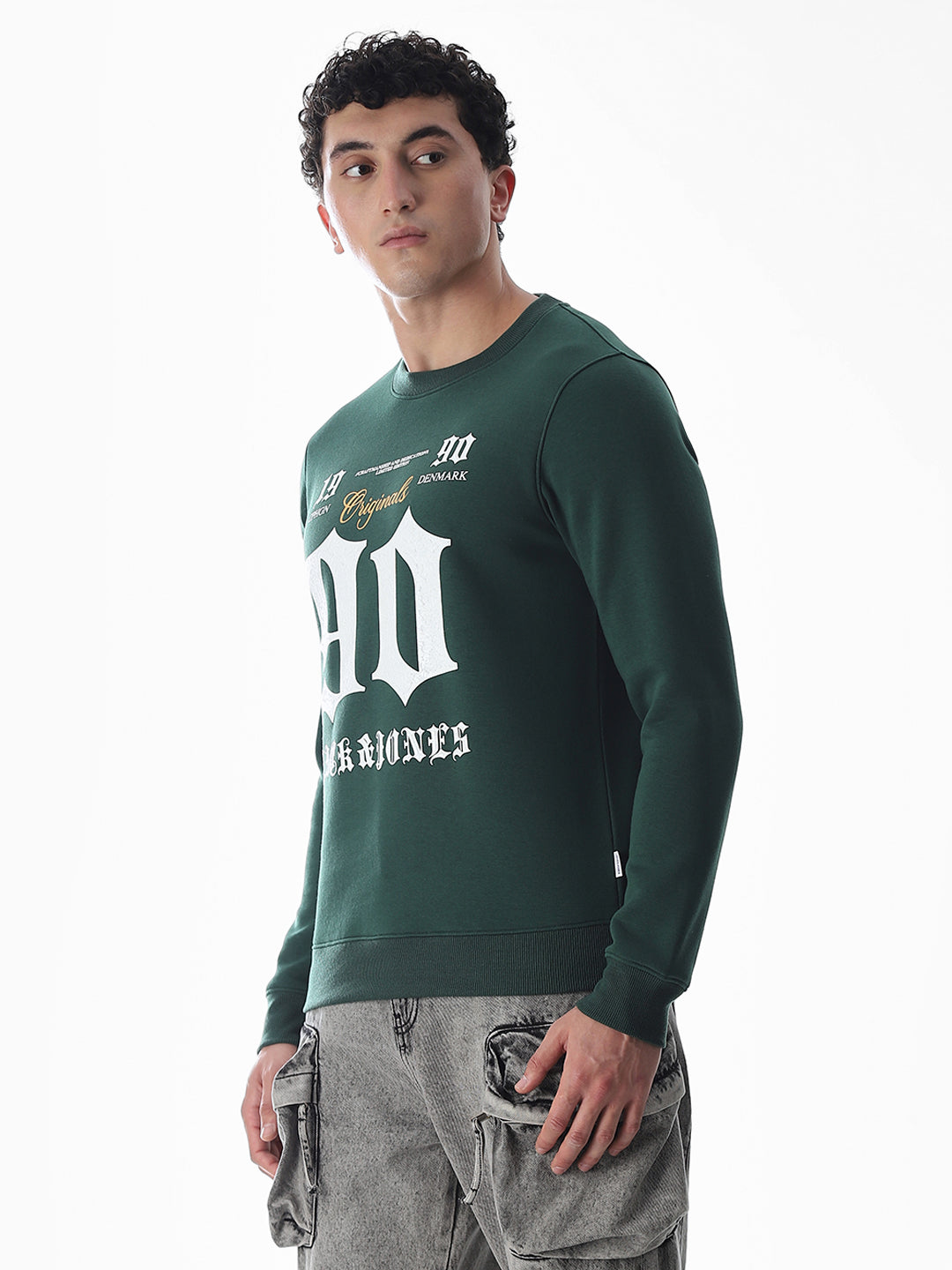 Green Printed Sweatshirt