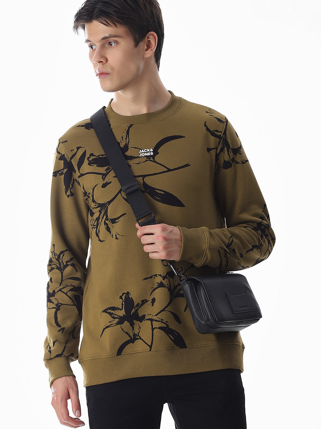 Golden Brown Printed Sweatshirt - S