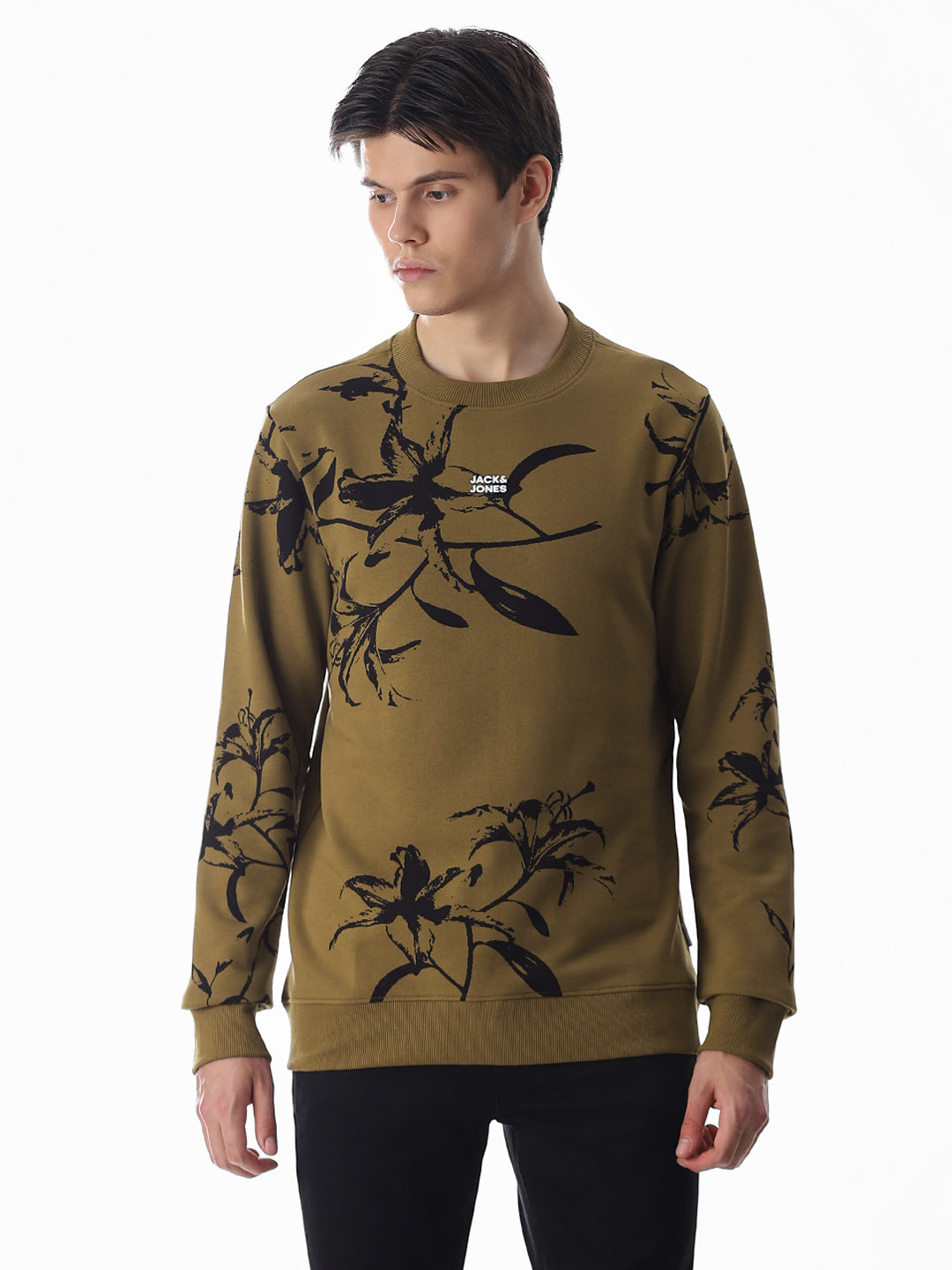 Golden Brown Printed Sweatshirt