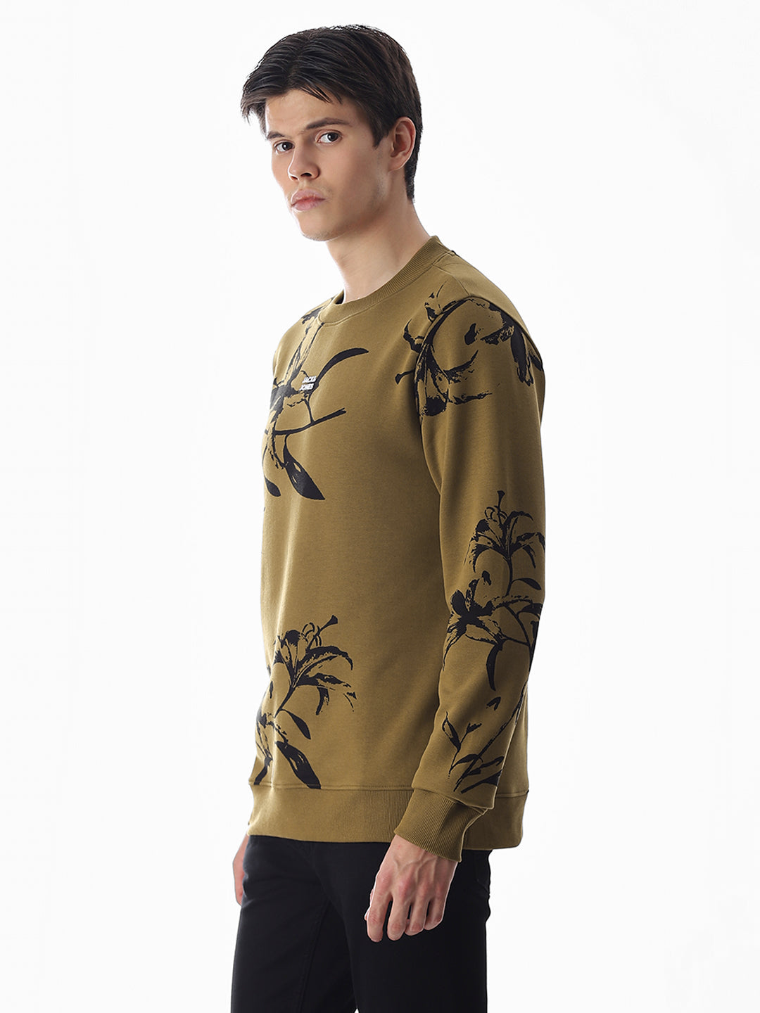 Golden Brown Printed Sweatshirt
