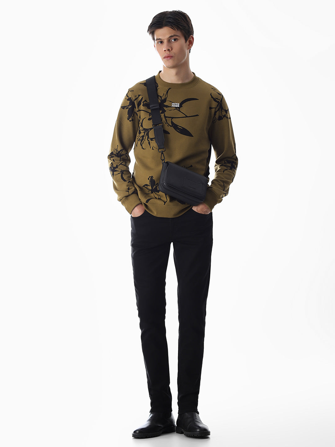 Golden Brown Printed Sweatshirt