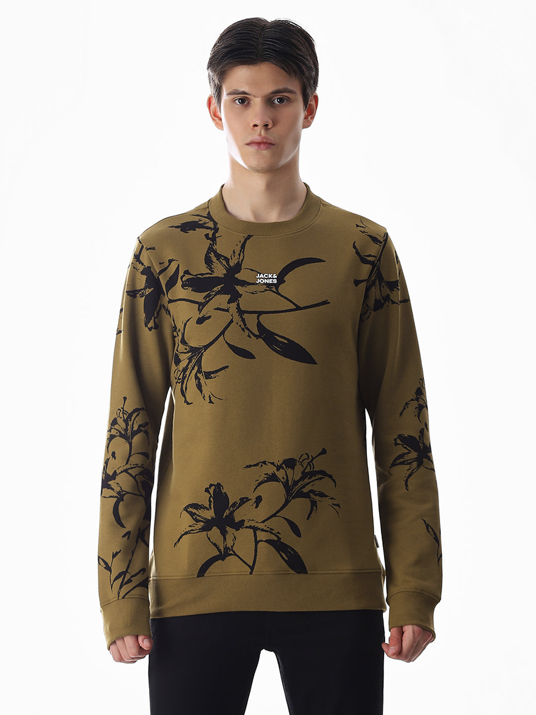 Golden Brown Printed Sweatshirt