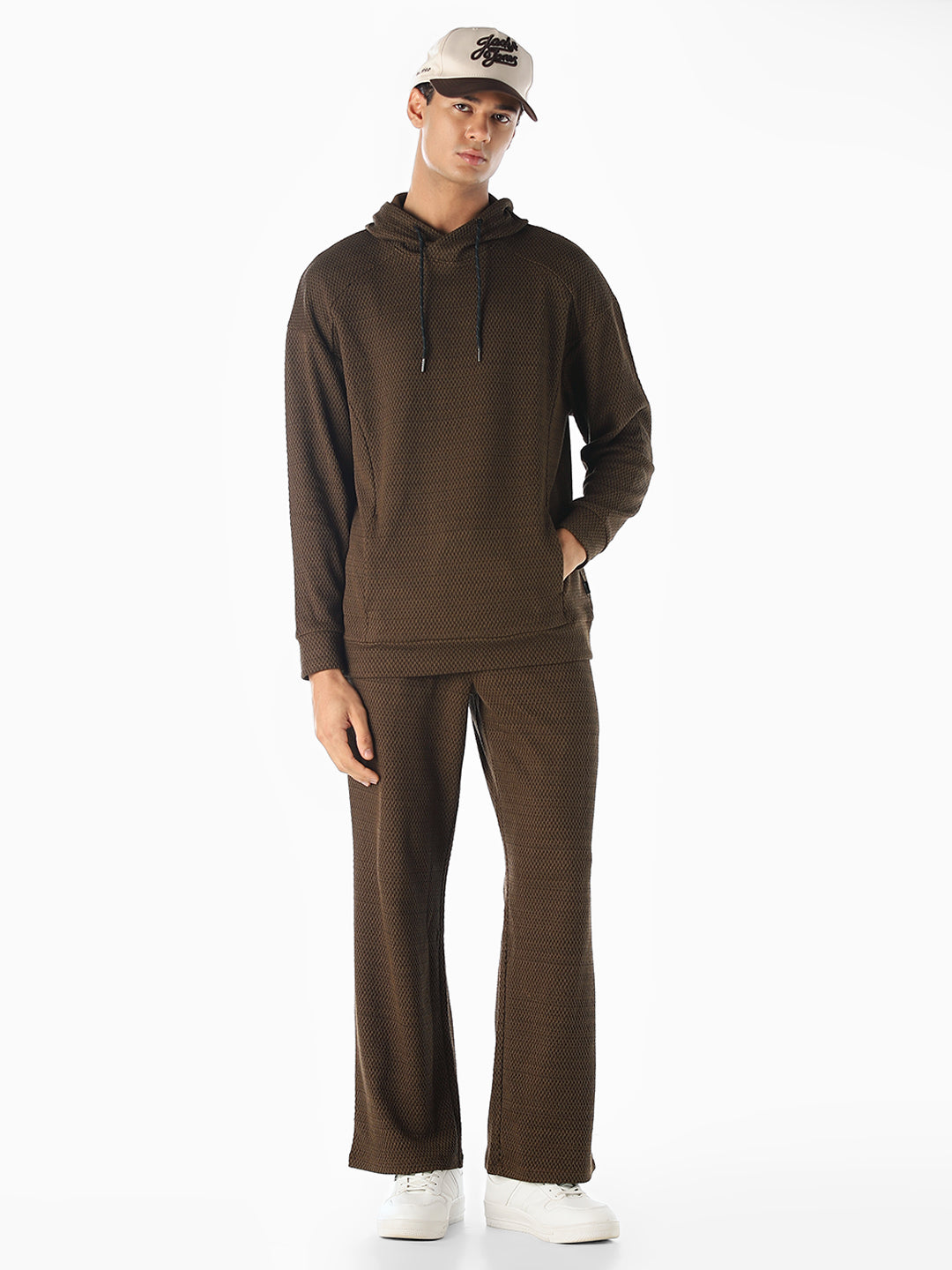 Knitted Hooded Oversized Sweatshirt