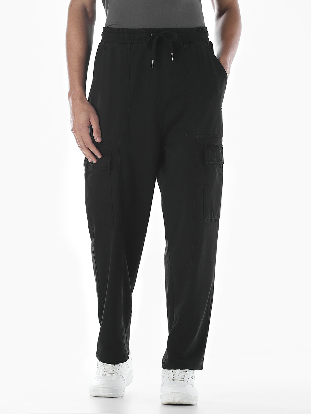 6 Pocket Cargo Sweatpants - Black