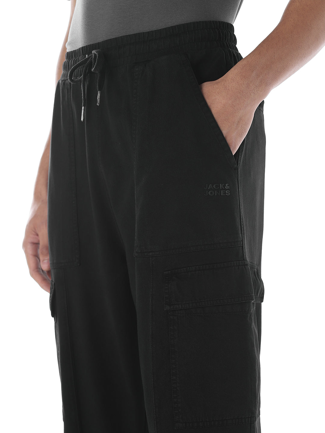 6 Pocket Cargo Sweatpants - Black