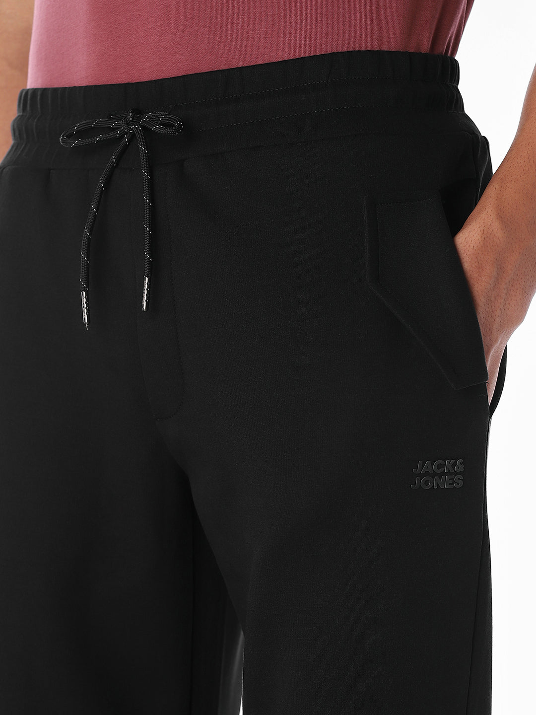 Black Drawstring Regular Fit Sweatpants