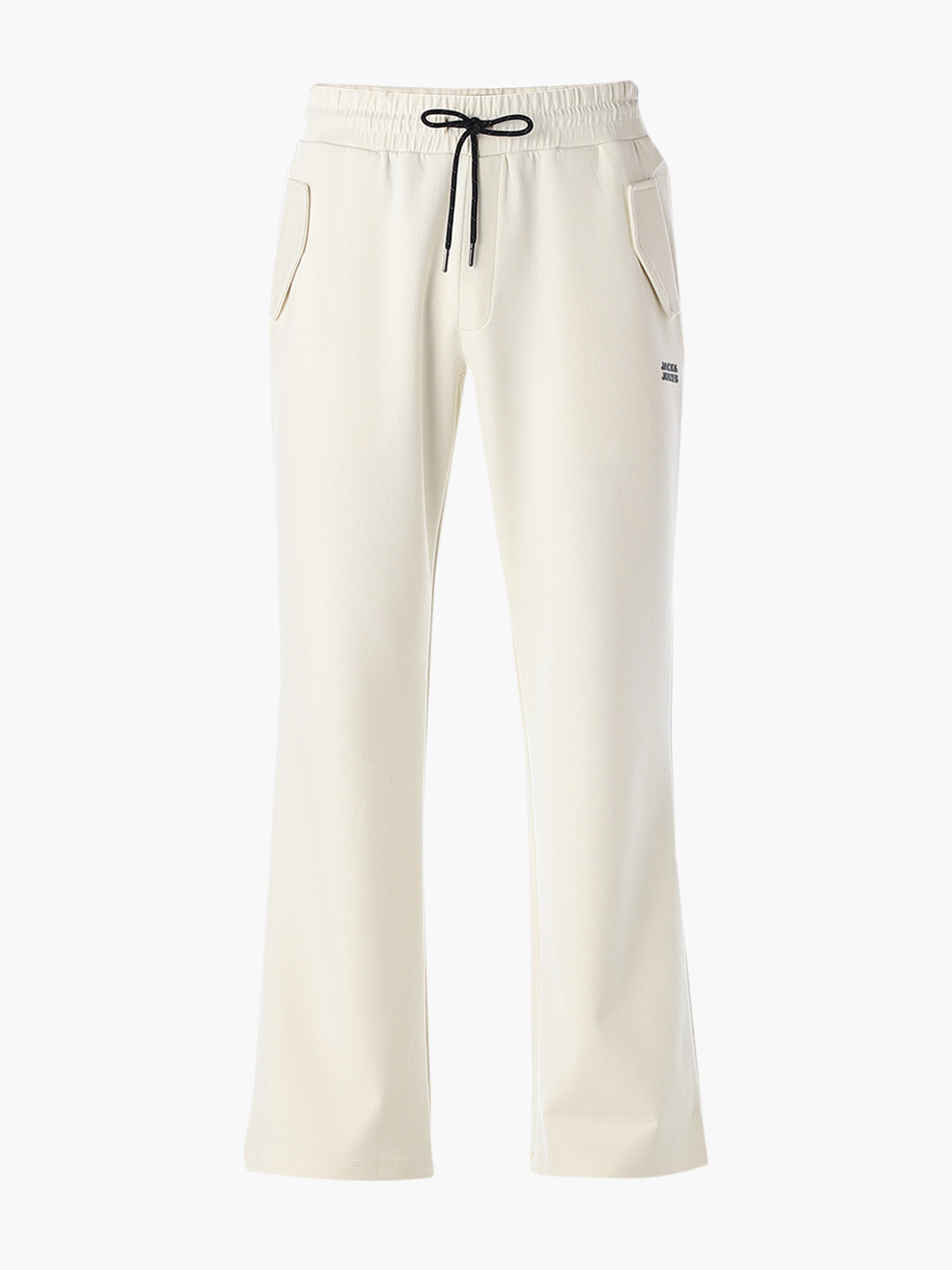 White Drawstring Regular Fit Sweatpants
