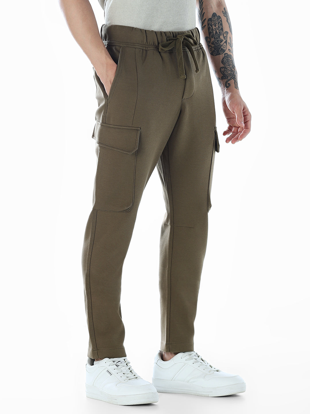 6 Pocket Loose Fit Sweatpants - Green