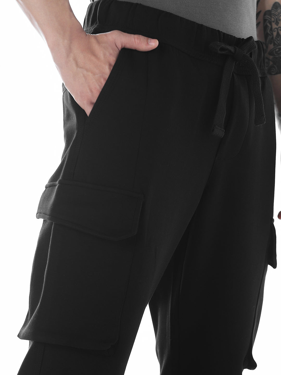 6 Pocket Loose Fit Sweatpants - Black