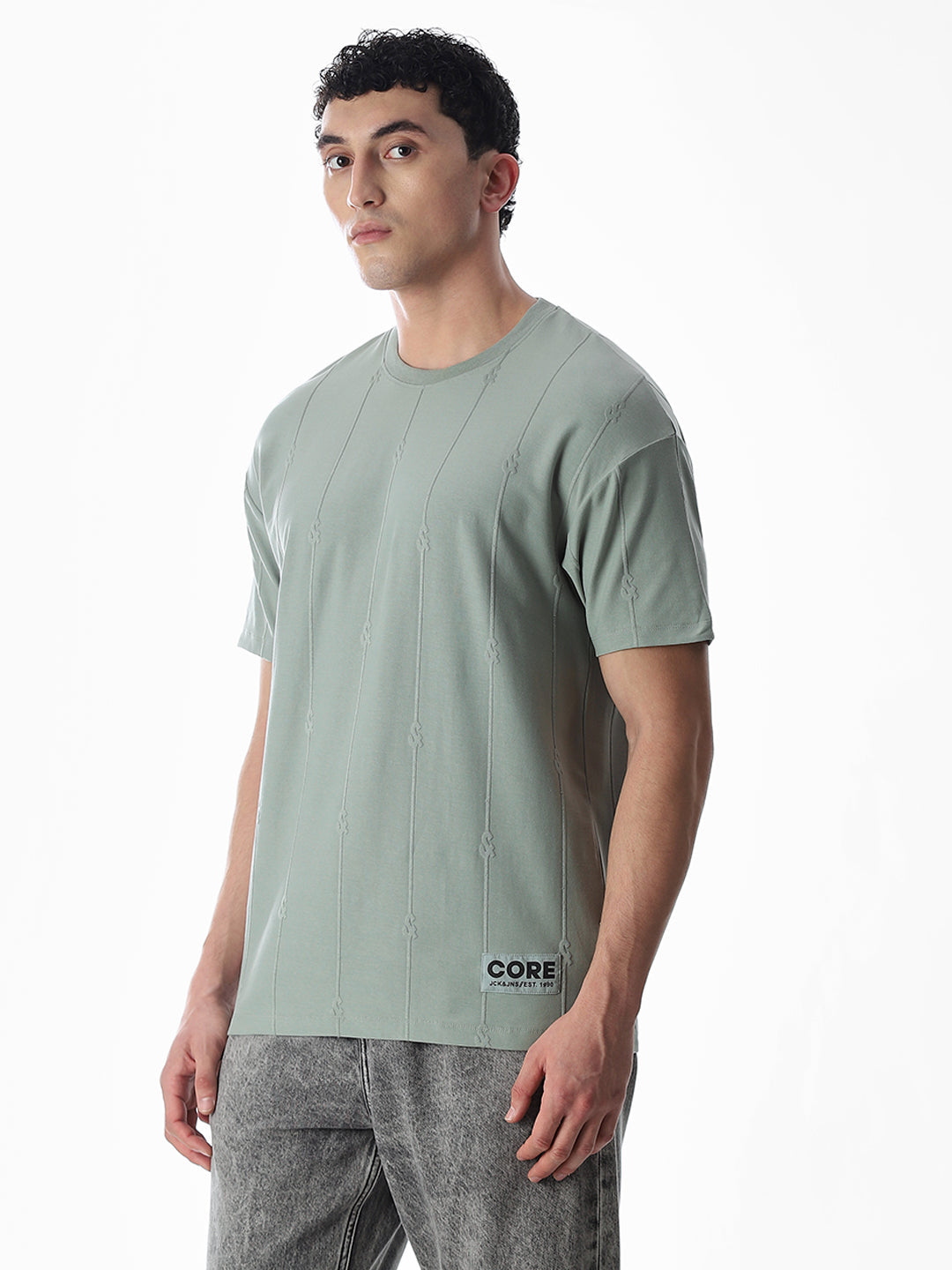 Jacquard Drop Shoulder T-shirt