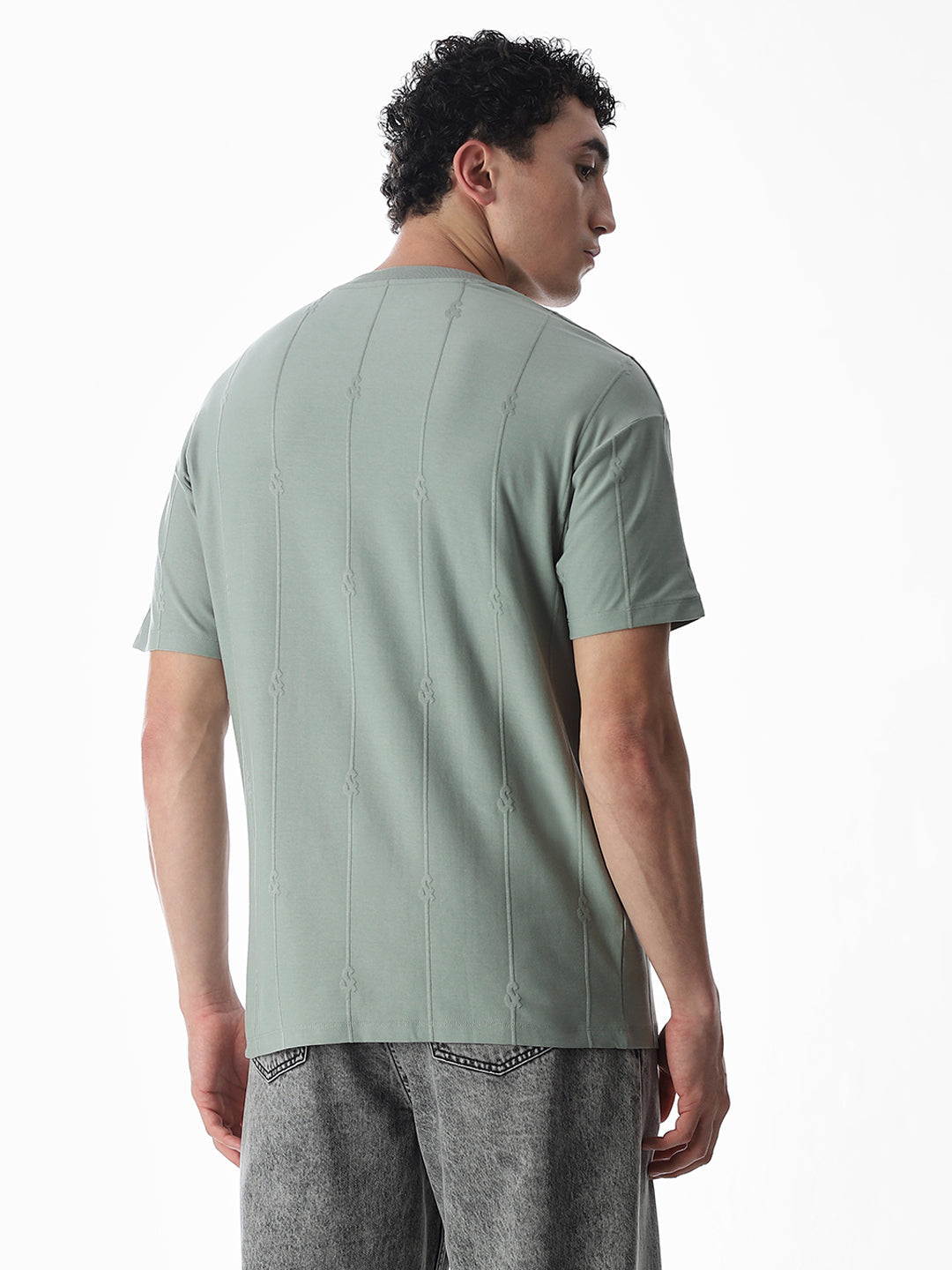 Jacquard Drop Shoulder T-shirt