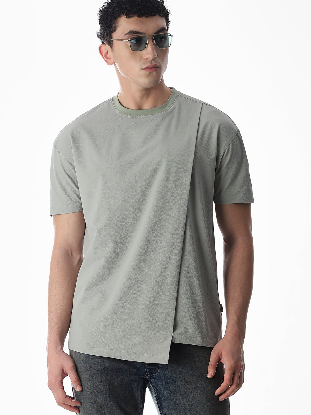 Oversized Asymmetric T-shirt - XS