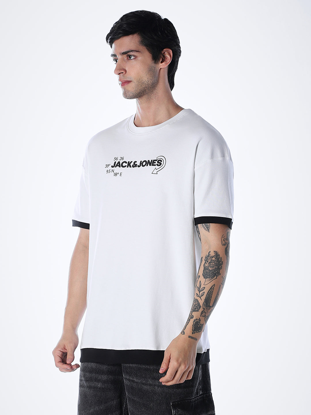 Printed Oversized T-shirt - White