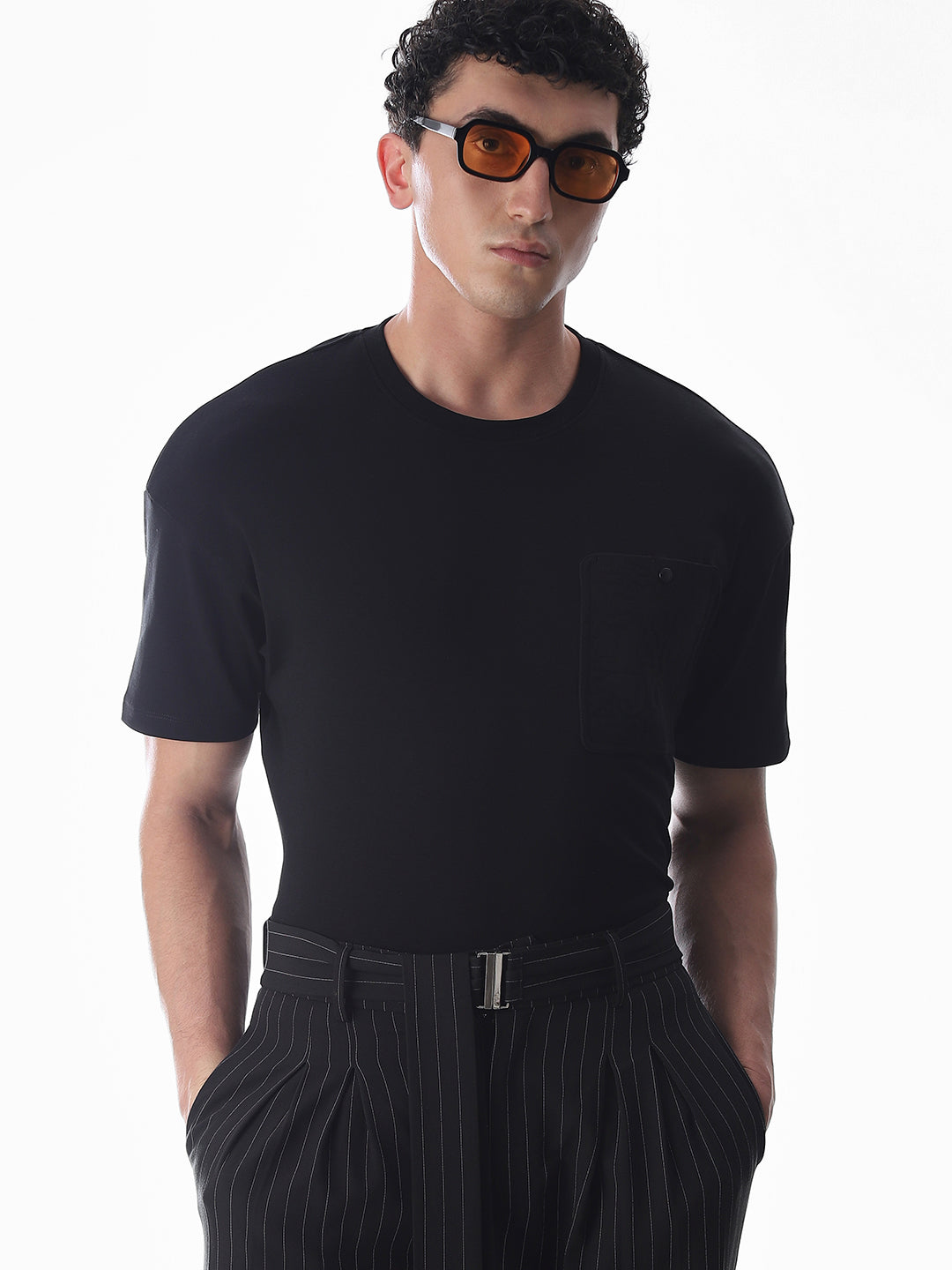 Black Cotton Oversized T-shirt - XS