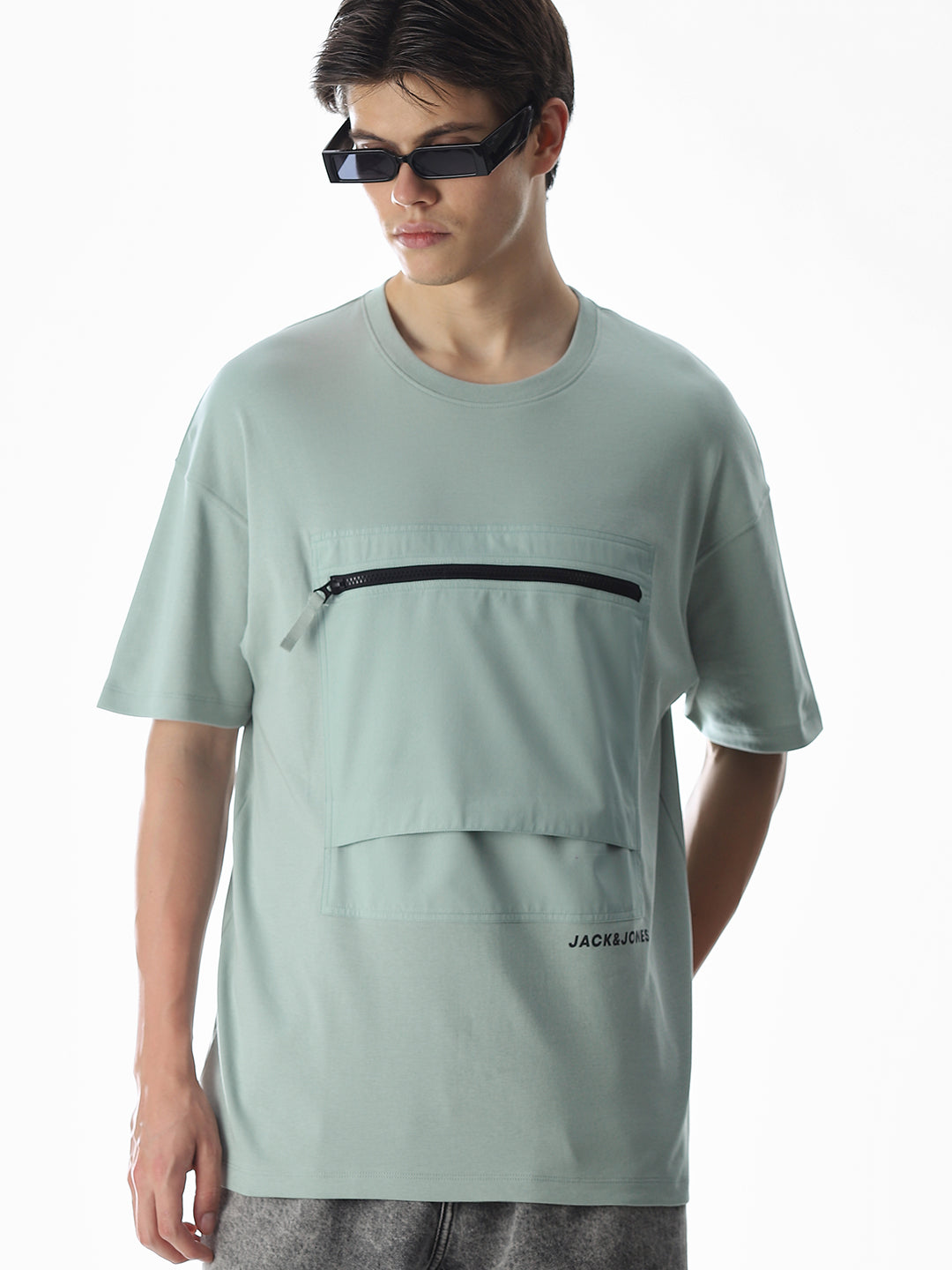 Greeb One-Patch Pocket Oversized T-shirt - S