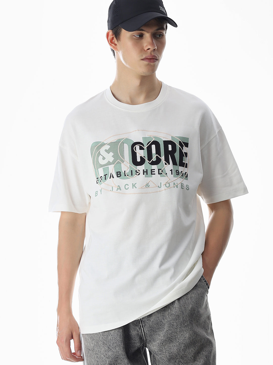 Green Embroidered Logo T-shirt - S