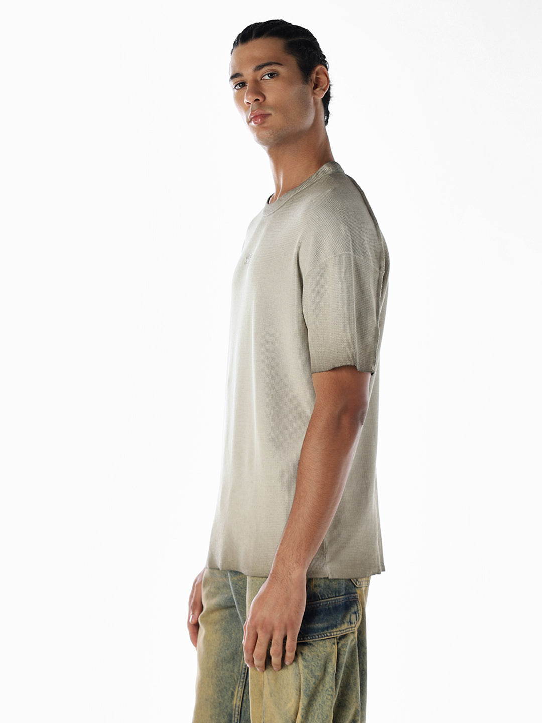 Washed Cotton Crew Neck T-shirt