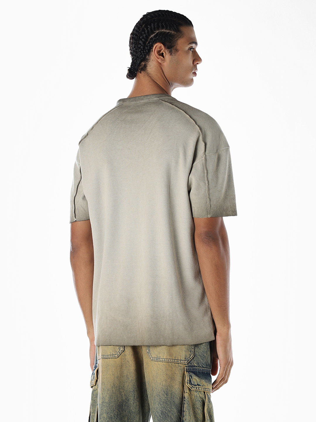 Washed Cotton Crew Neck T-shirt