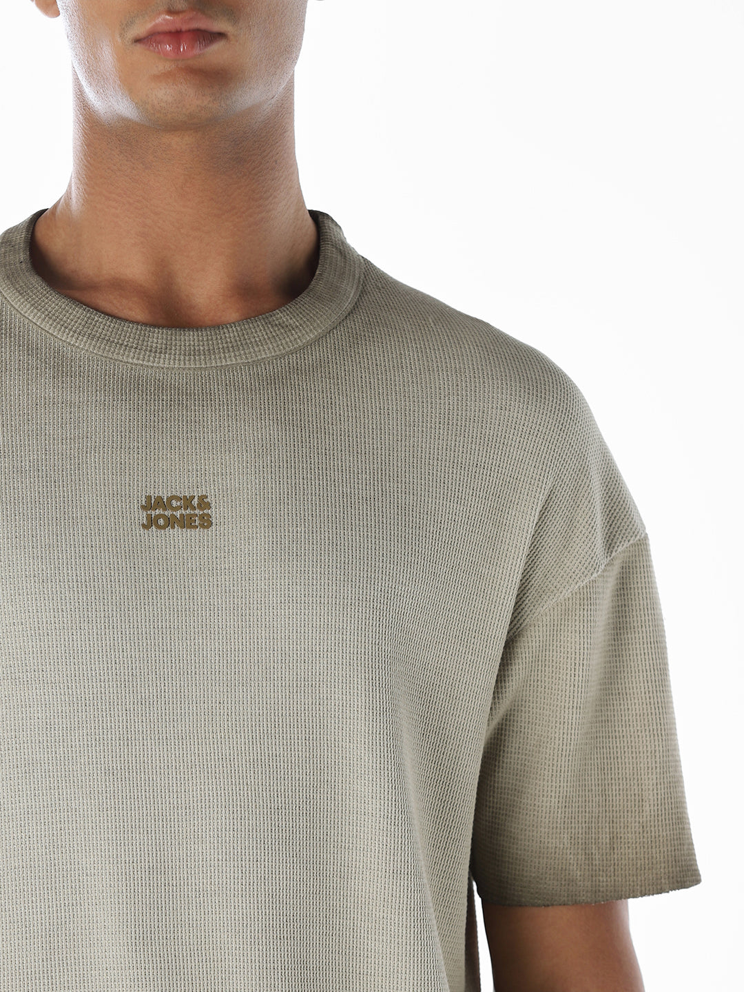 Washed Cotton Crew Neck T-shirt
