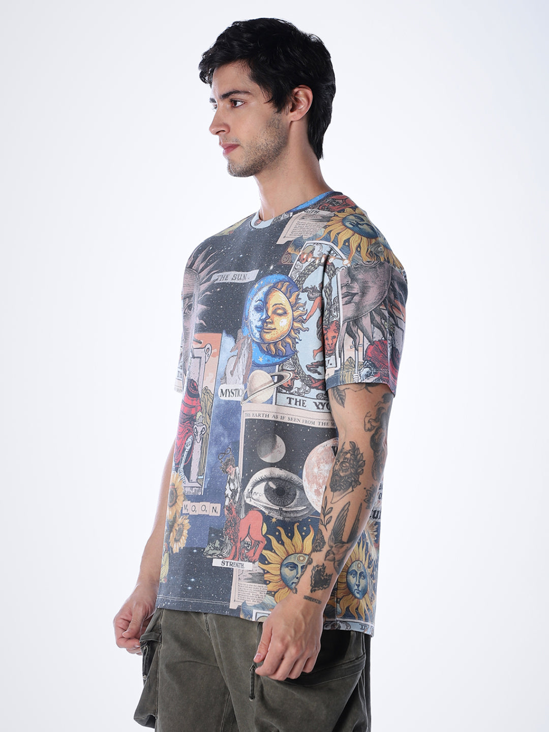 Printed Crew Neck Oversized T-shirt