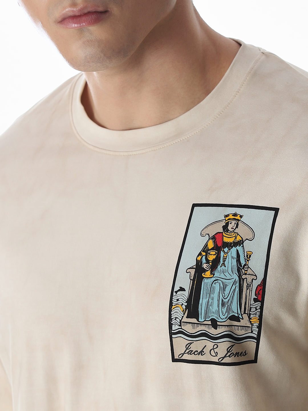 Buy Tarot Card Printed Boxy Fit T-shirt Online | JACK&JONES