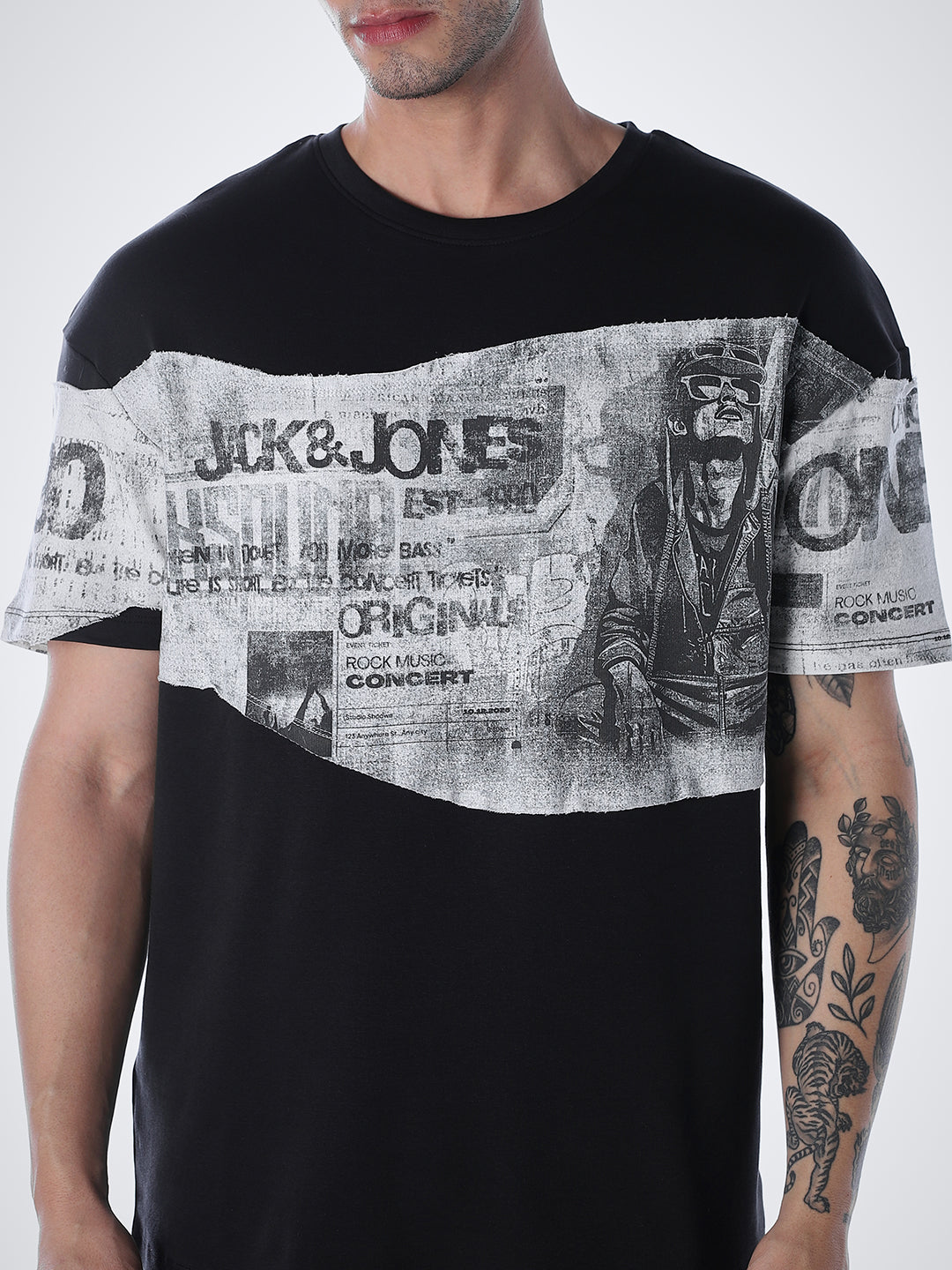 Patchwork Cotton Oversized T-shirt