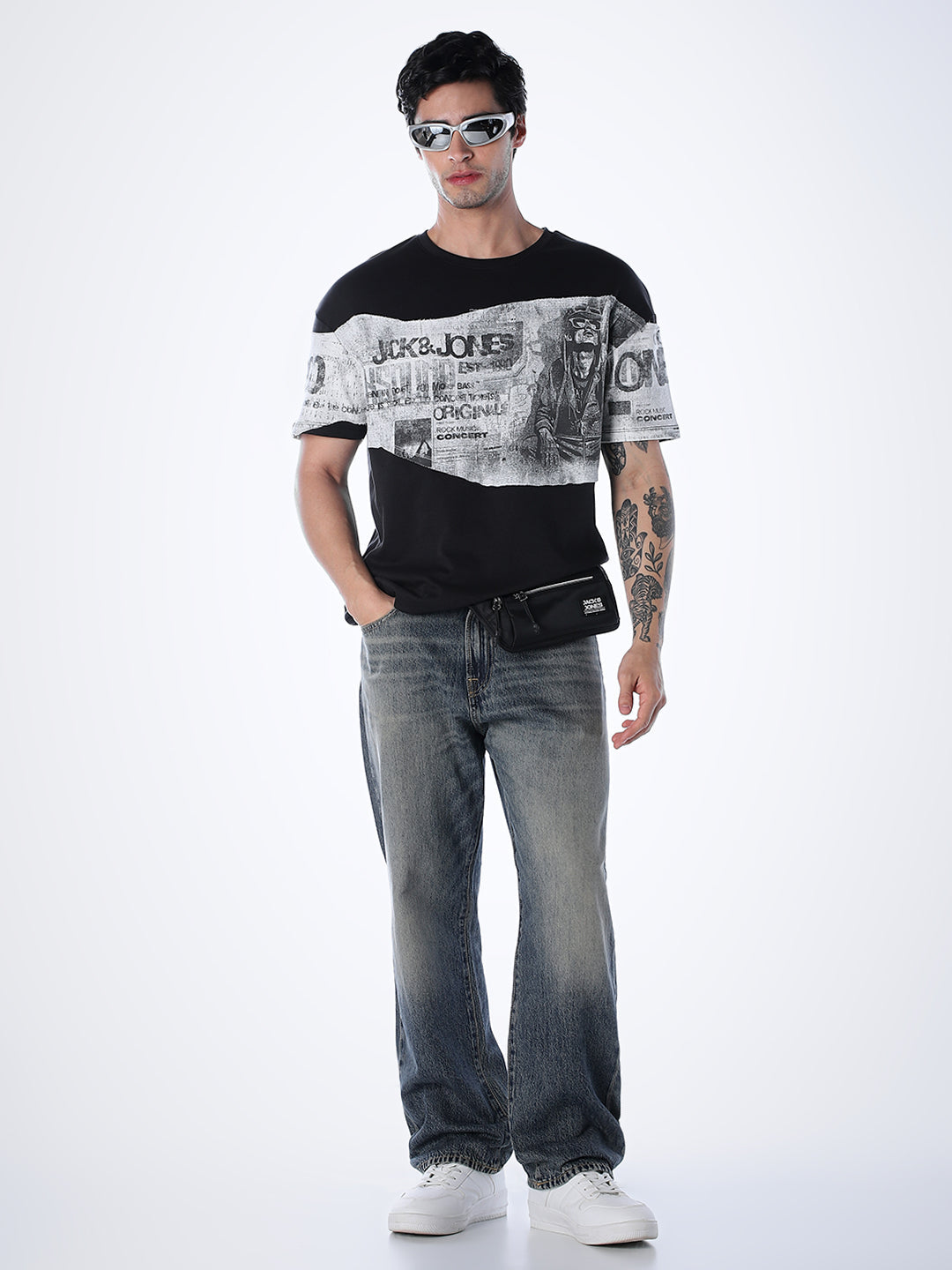 Patchwork Cotton Oversized T-shirt