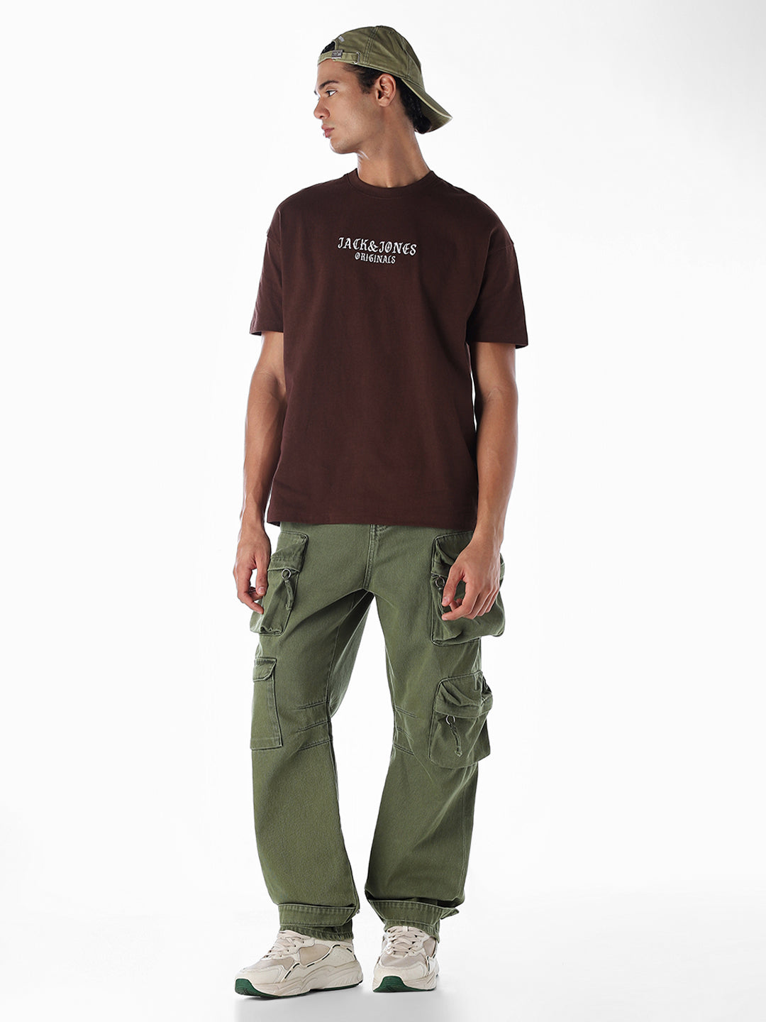 Embroidered Text Oversized T-shirt