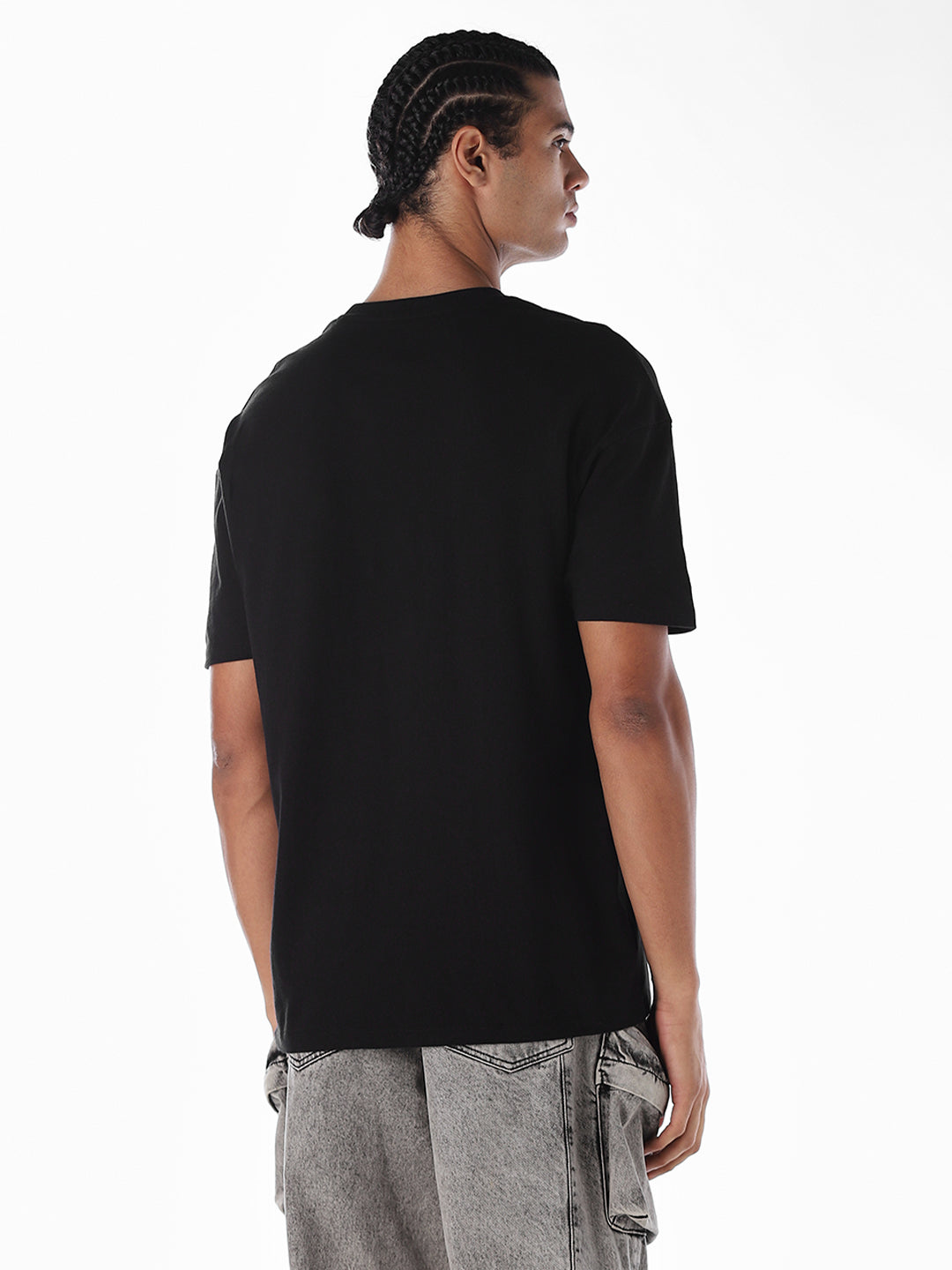 Embroidered Print Oversized T-shirt