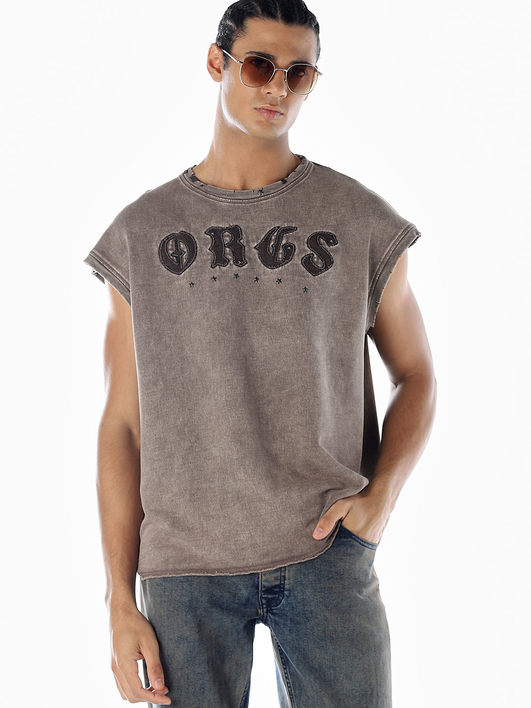 Applique Raw Edge T-shirt - S