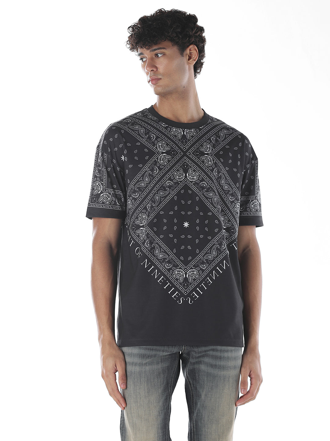 Printed Crew Neck Oversized T-shirt