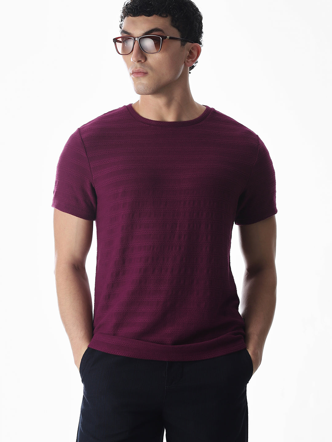 Jacquard Cotton T-shirt