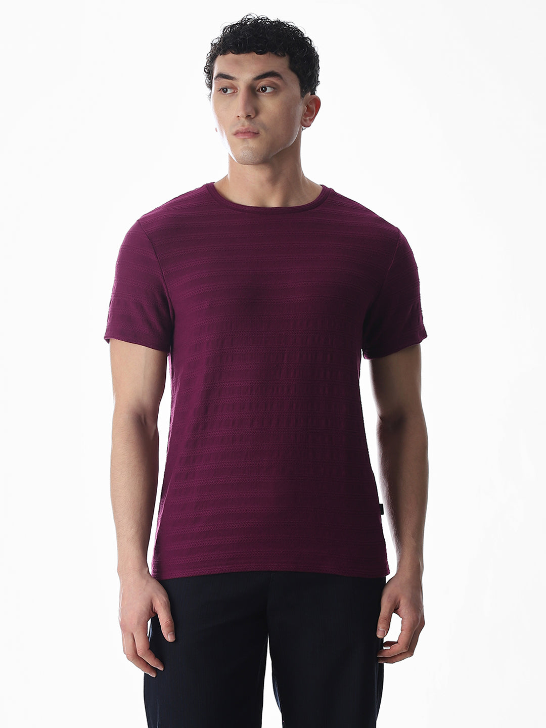 Jacquard Cotton T-shirt