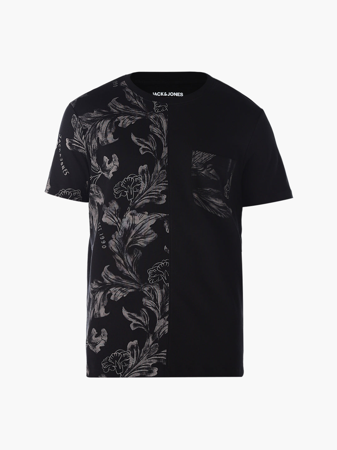 Printed Cotton T-shirt - Black