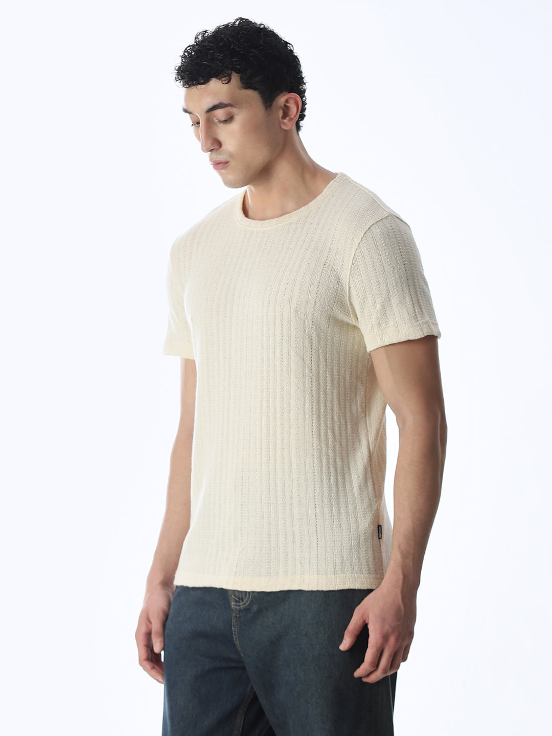 Jacquard Cotton T-shirt