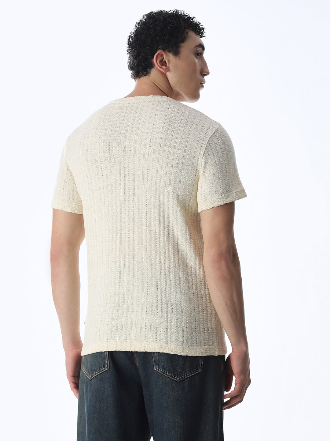 Jacquard Cotton T-shirt