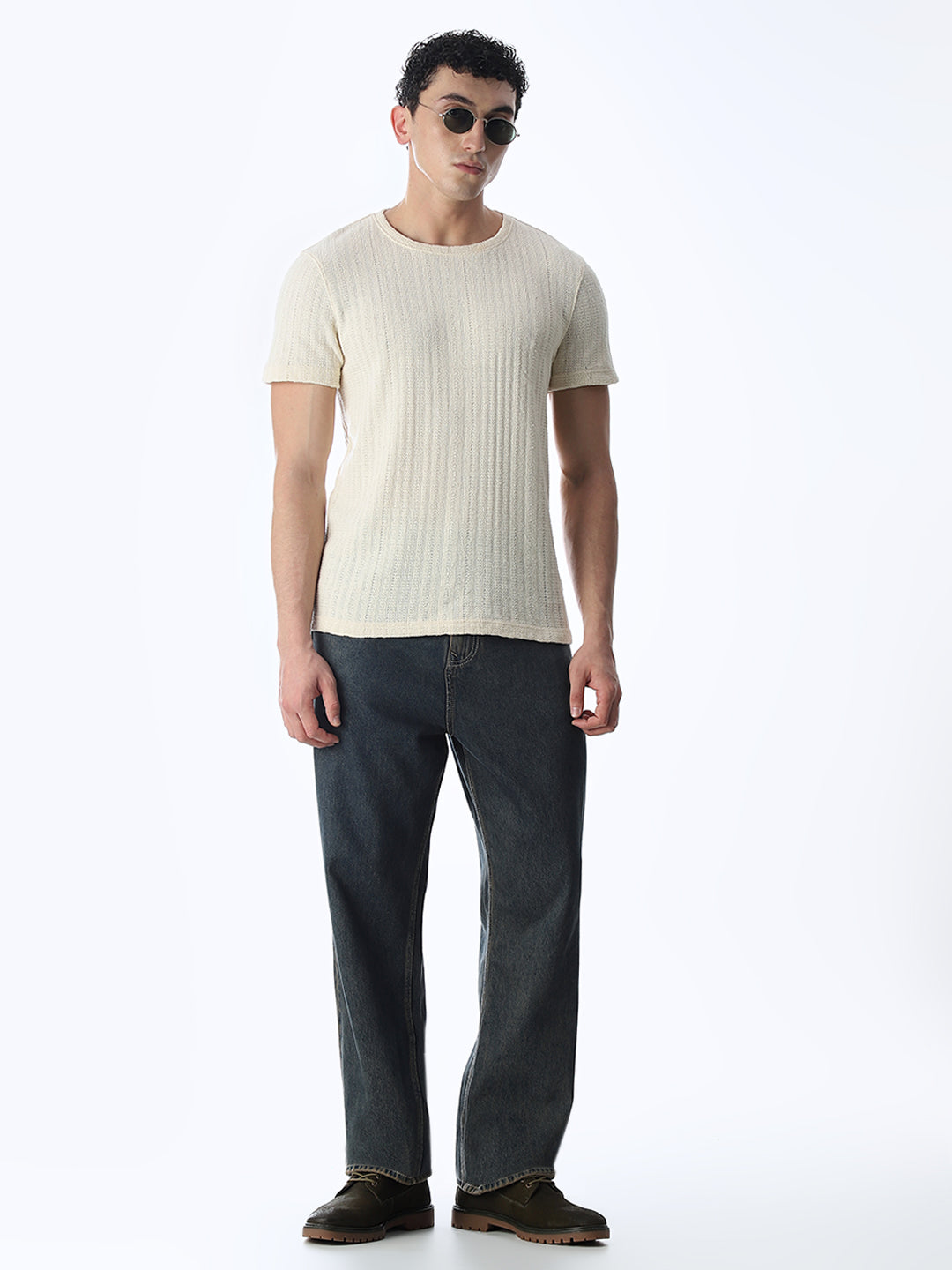 Jacquard Cotton T-shirt
